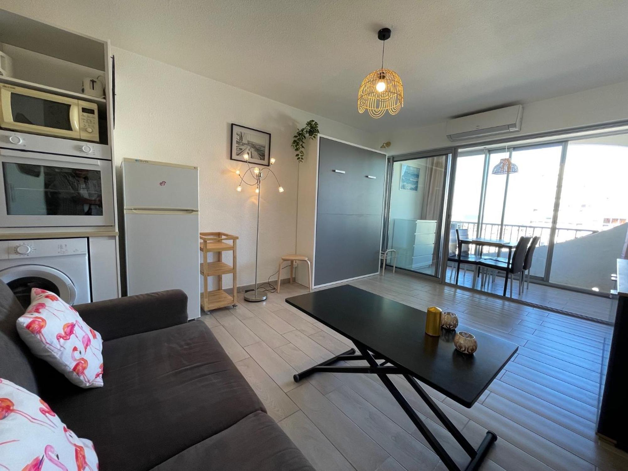 Studio 2-3 Pers Parking Clim Vue Port Et Mer 拉格朗德默特 外观 照片