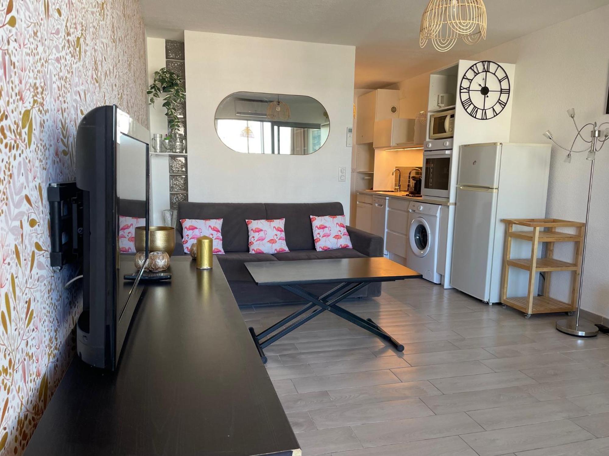 Studio 2-3 Pers Parking Clim Vue Port Et Mer 拉格朗德默特 外观 照片