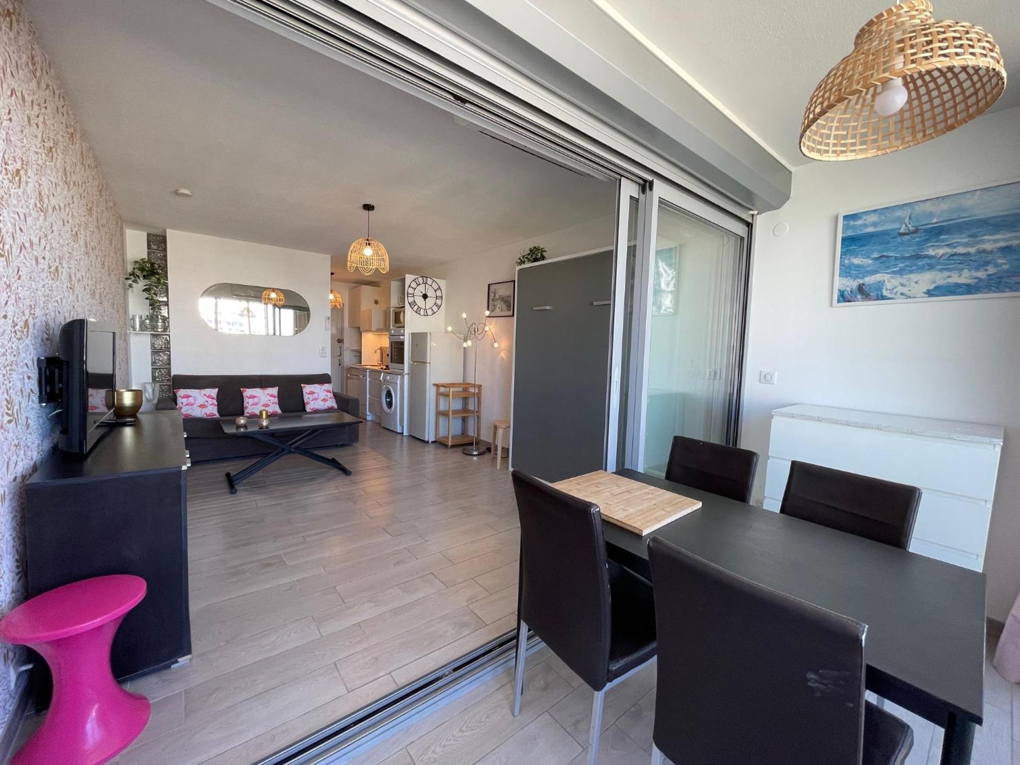 Studio 2-3 Pers Parking Clim Vue Port Et Mer 拉格朗德默特 外观 照片